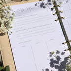 Undated Monthly Self-Care Planner Inserts – Minimal Layout, 12-Month Set