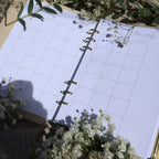 12-Month Undated Monthly Calendar Planner Insert