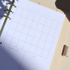 Undated Monthly Self-Care Planner Inserts – Minimal Layout, 12-Month Set