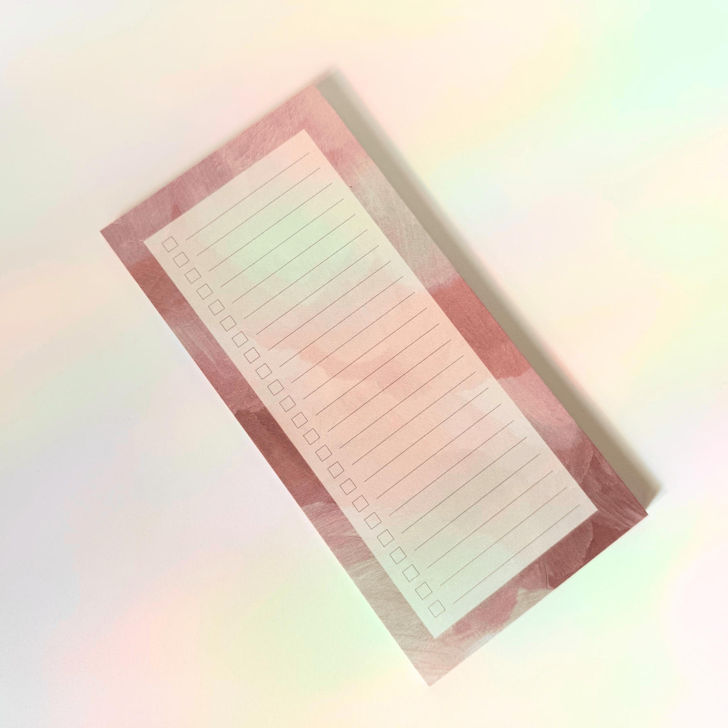 Blush To-Do List Pad – 3.8" x 7.8" Minimalist Daily Planner